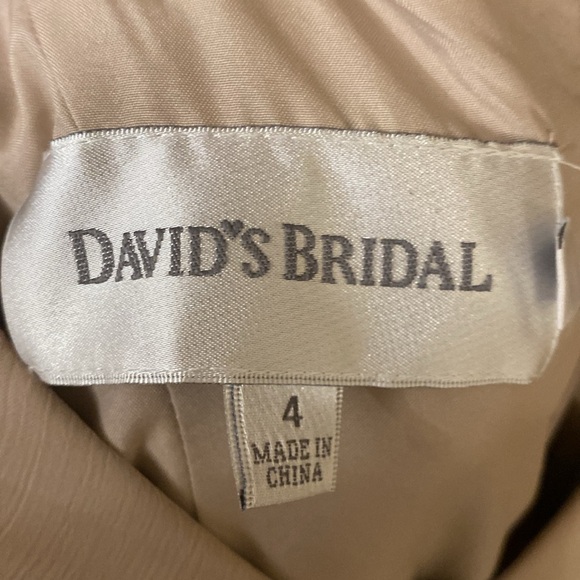 Sleeveless Chiffon Dress with Ruffled Back Detail | David's Bridal Size 4 - Picture 10 of 13
